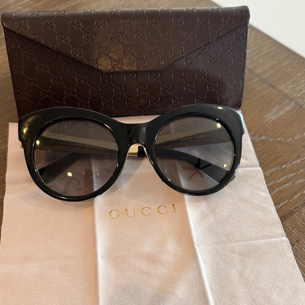 Gucci Black Cat-Eye Sunglasses